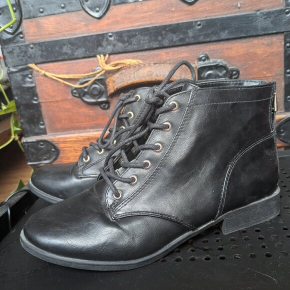 Call it Spring Black Leather Booties - Picture 7 of 9